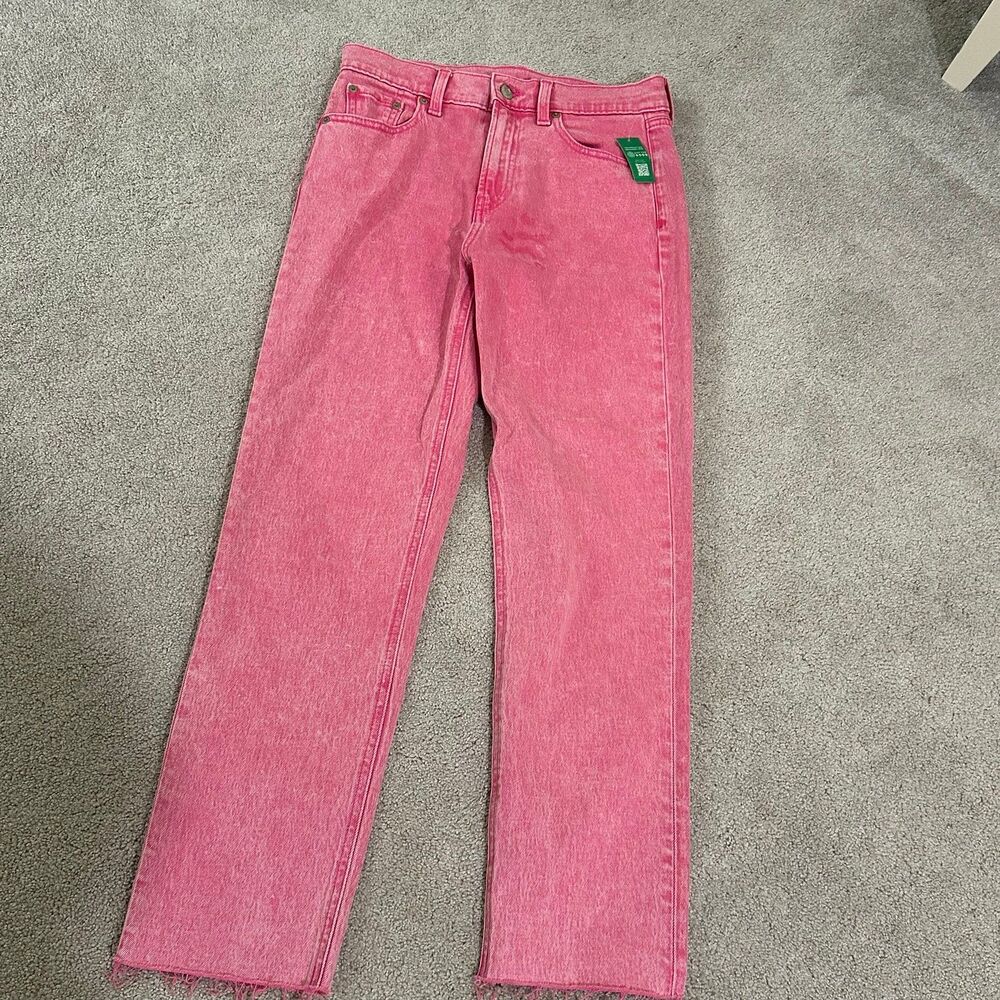 NWT Gap cheeky straight high rise pink jeans size 27